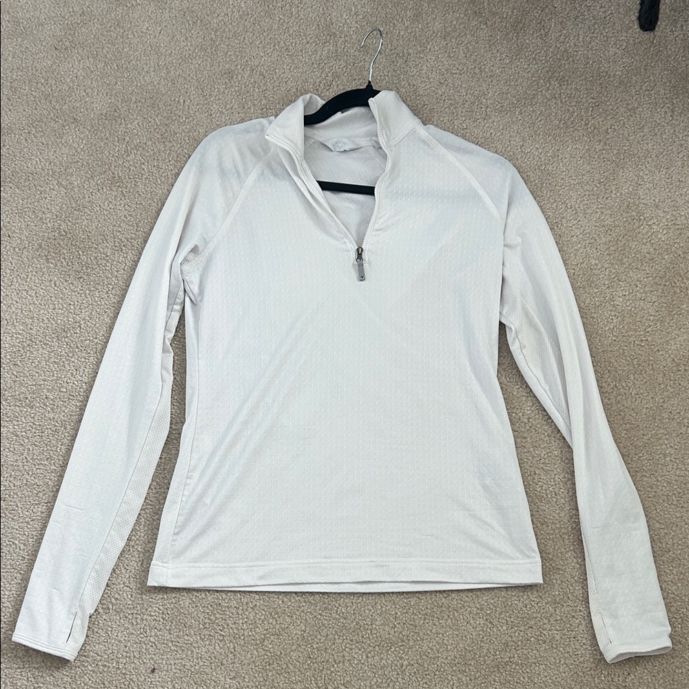 Callaway Women's Long Sleeve White Quarter-Zip Top